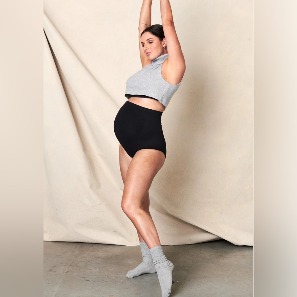 NWT BLANQI Seamless Maternity Over Belly Support Panties (Black)- size S - Picture 4 of 12